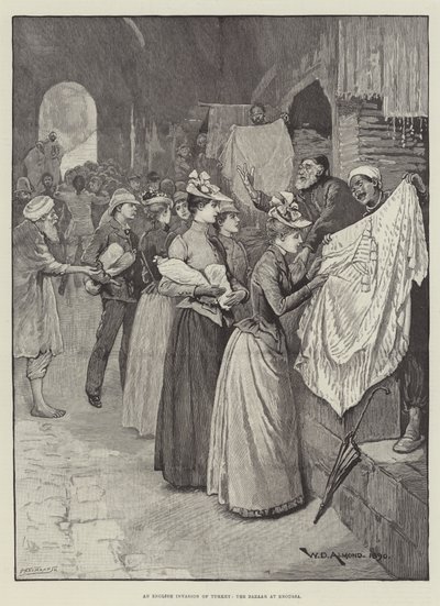 Eine englische Invasion der Türkei, der Basar in Broussa von William Douglas Almond
