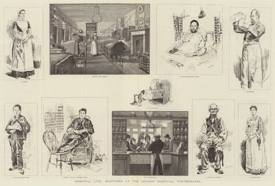 Krankenhausleben, Skizzen im London Hospital, Whitechapel von William Douglas Almond