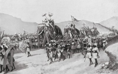 Vikramaditya Gupta zieht in den Krieg, 395 n. Chr. von William Douglas Almond