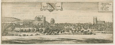 Tamworth - Panorama: Gravur, undatiert [17. Jahrhundert] von William Dugdale