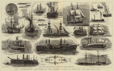 HMS Imperieuse und einige der neuesten Schiffstypen der britischen Marine von William Edward Atkins
