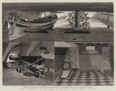 Der Jahrestag des Todes von Nelson, an Bord der HMS Victory von William Edward Atkins