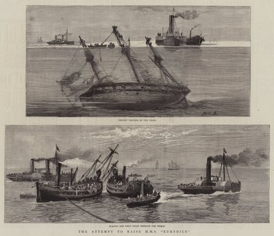 Der Versuch, die HMS Eurydice zu heben von William Edward Atkins