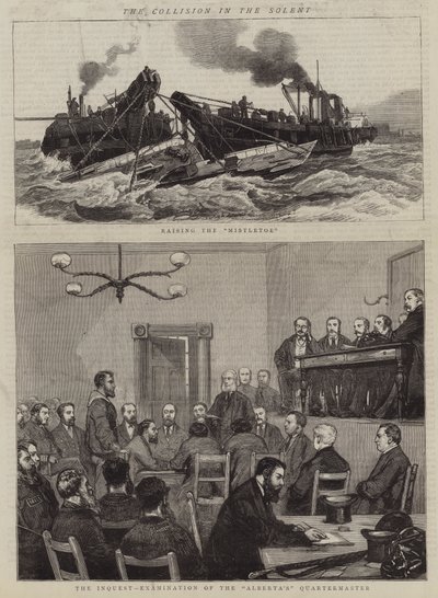 Die Kollision im Solent von William Edward Atkins