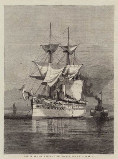 Der Besuch des Prinzen von Wales in Indien, HMS Serapis von William Edward Atkins