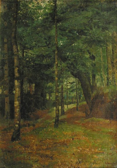 Studie des Sonnenlichts durch die Bäume, Concarneau von William Edward Stott