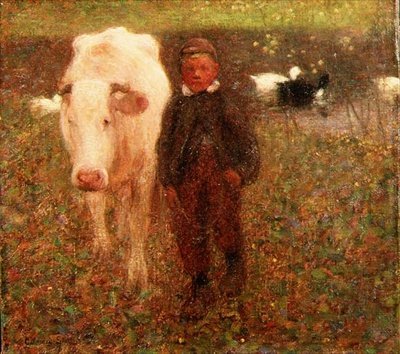 Die weiße Kuh von William Edward Stott