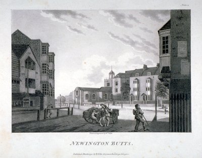 Newington Butts, Southwark, London, 1792 von William Ellis