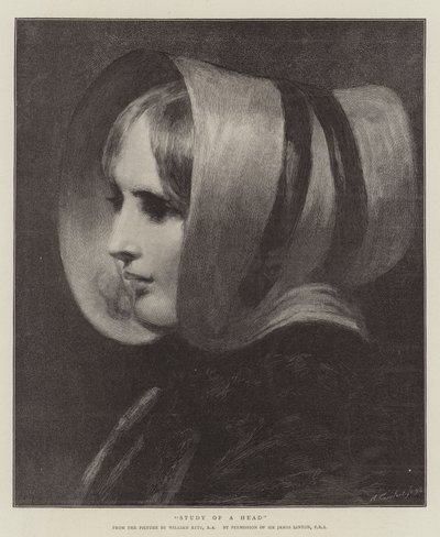 Studie eines Kopfes von William Etty