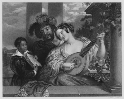 Das Duett, aus dem Bild in der Vernon Gallery (Gravur) von William Etty