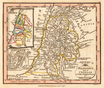 Palästina. Karte von William Faden