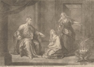Maria gelobt, Martha getadelt von William Faithorne