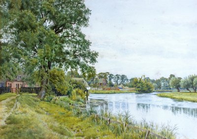 Auf der Ouse bei Hemingford Grey, mit dem Herrenhaus in der Ferne von William Fraser Garden