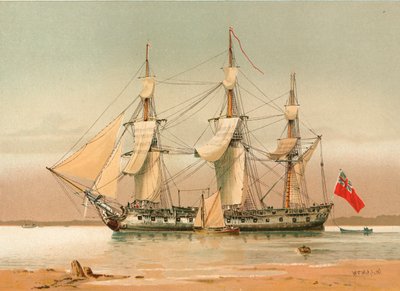 Eine 42-Kanonen-Fregatte um 1780 von William Frederick Mitchell