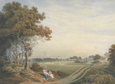 Eine entfernte Ansicht der Stadt London von St. John