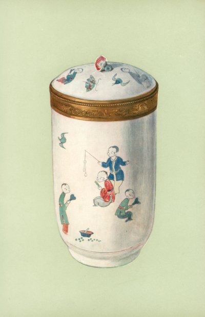 Toilettentopf, Chantilly, mit japanischem Design von William Gibb