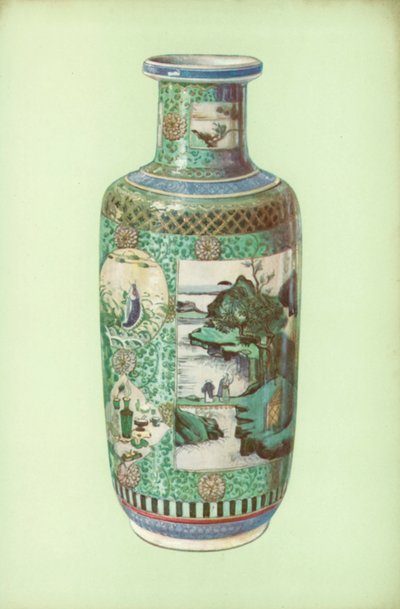 Vase, Familie Verte, Chinesisch, Periode von K