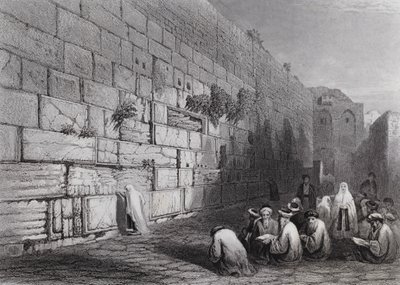 Klagemauer der Juden, Jerusalem von William H. Bartlett