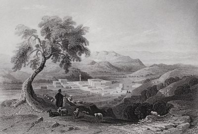 Nazareth, Blick auf die Ebene von Esdraelon (Gravur) von William H. Bartlett
