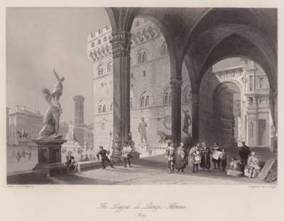 Die Loggia dei Lanzi, Florenz, Italien von William H. Bartlett