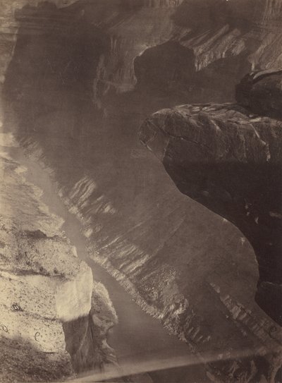 Blick nach Süden in den Grand Canyon, Colorado River, Sheavwitz Crossing, 1872 von William H. Bell