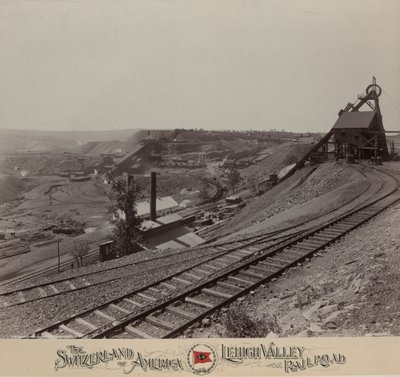 Knickerbocker Colliery bei Shenandoah, Lehigh Valley Railroad von William H. Rau