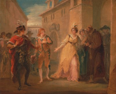 Die Offenbarung von Olivias Verlobung, aus "Was ihr wollt", Akt V, Szene i von William Hamilton