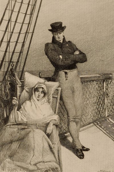 Ohne Titel (Paar auf dem Deck eines Schiffes) von William Harry Warren Bicknell