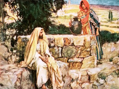 Christus und die Frau von Samaria von William Hatherell
