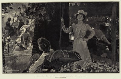 In der Kühle des Abends, eine Szene auf der Themse in der Regattasaison von William Hatherell