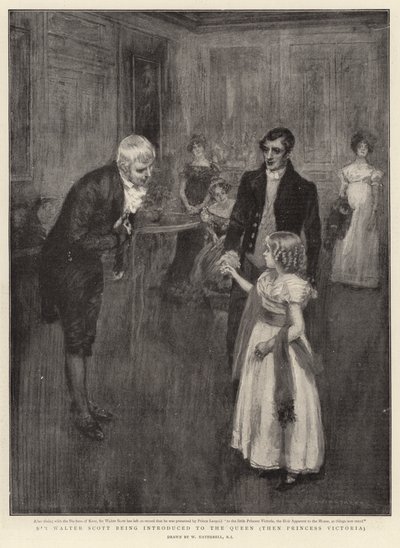 Sir Walter Scott wird der Königin vorgestellt, damals Prinzessin Victoria von William Hatherell