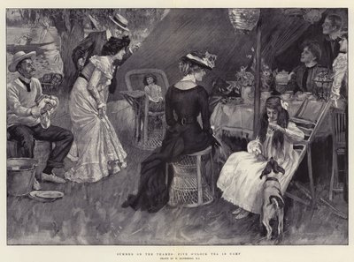 Sommer auf der Themse, Fünf-Uhr-Tee im Lager von William Hatherell
