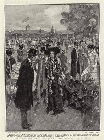 Das erste Rennen auf der neuen Strecke im Phoenix Park, Dublin von William Hatherell