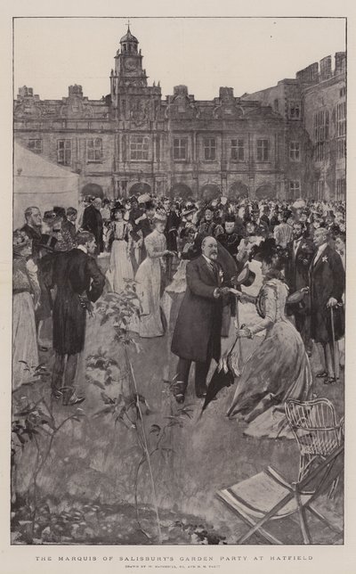 Die Gartenparty des Marquis von Salisbury in Hatfield von William Hatherell