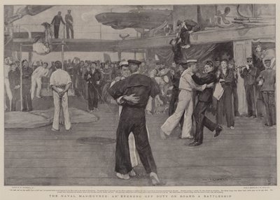 Die Marine-Manöver, ein Abend außer Dienst an Bord eines Schlachtschiffs von William Hatherell