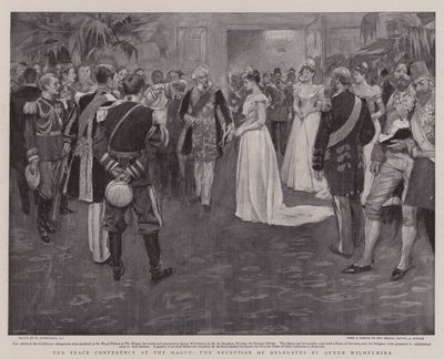 Die Friedenskonferenz in Den Haag, Empfang der Delegierten durch Königin Wilhelmina von William Hatherell