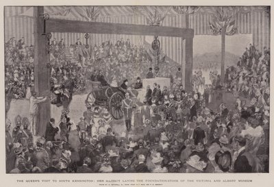 Der Besuch der Königin in South Kensington, Ihre Majestät legt den Grundstein des Victoria and Albert Museums von William Hatherell