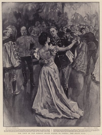 Der Besuch des deutschen Kronprinzen in Wien, der Staatsball von William Hatherell