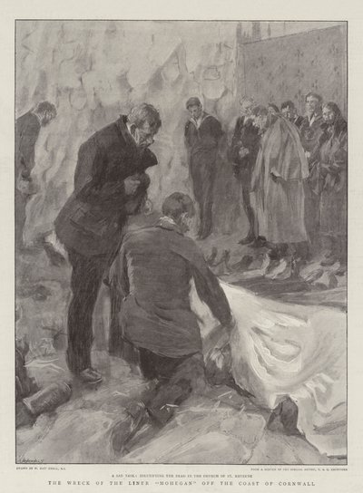 Das Wrack des Liners Mohegan vor der Küste von Cornwall von William Hatherell