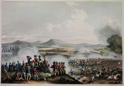 Schlacht von Talavera, 28. Juli 1809, graviert von Thomas Sutherland (geb. ca. 1785) von William Heath