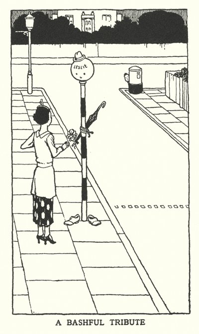 Eine schüchterne Hommage (Litho) von William Heath Robinson