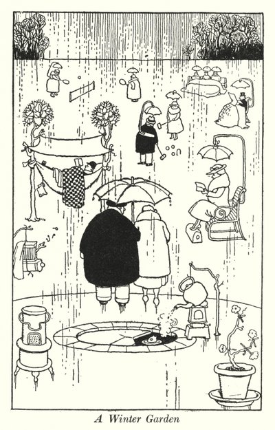 Ein Wintergarten von William Heath Robinson