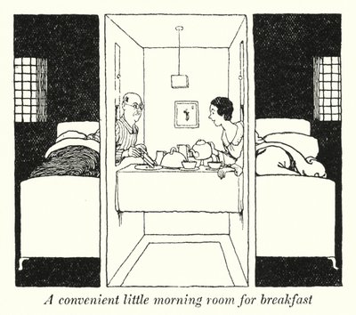 Ein praktisches kleines Frühstückszimmer von William Heath Robinson
