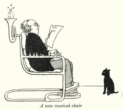 Ein neuer musikalischer Stuhl von William Heath Robinson