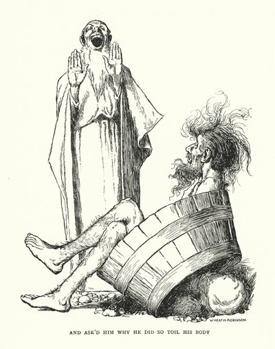Und fragte ihn, warum er seinen Körper so quälte von William Heath Robinson