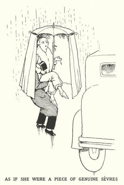 Als ob sie ein echtes Sèvres-Stück wäre (Lithografie) von William Heath Robinson