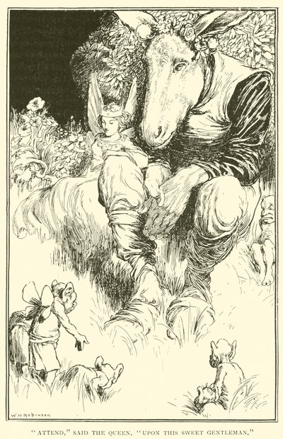 Warte, sagte die Königin, auf diesen süßen Herrn von William Heath Robinson