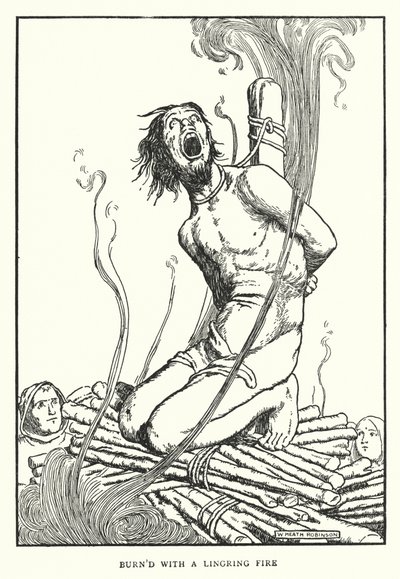 Mit einem schleichenden Feuer verbrannt von William Heath Robinson