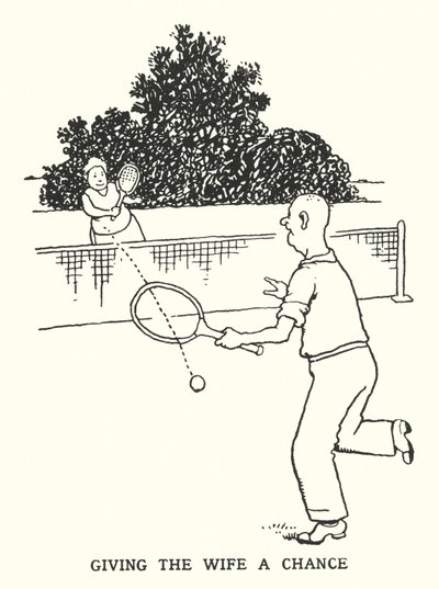 Der Frau eine Chance geben (Lithografie) von William Heath Robinson