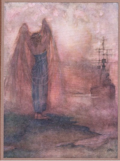 Halifax. In den Nebel stechen meine schützenden Bugspitzen vor von William Heath Robinson